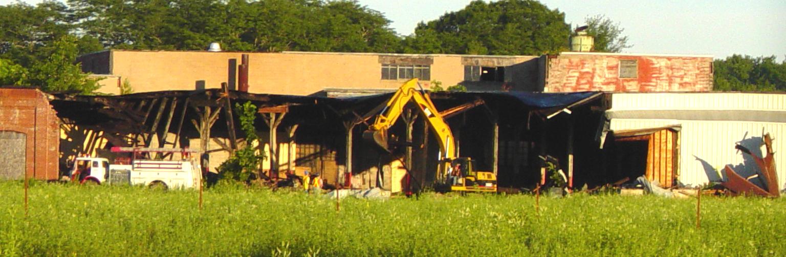Demolition of the Railway Roundhouse at Kentville, Nova Scotia