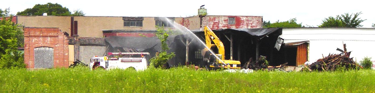 Demolition of the Railway Roundhouse at Kentville, Nova Scotia