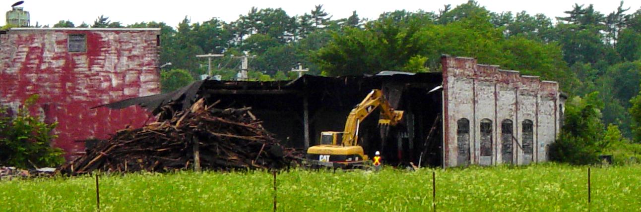 Demolition of the Railway Roundhouse at Kentville, Nova Scotia