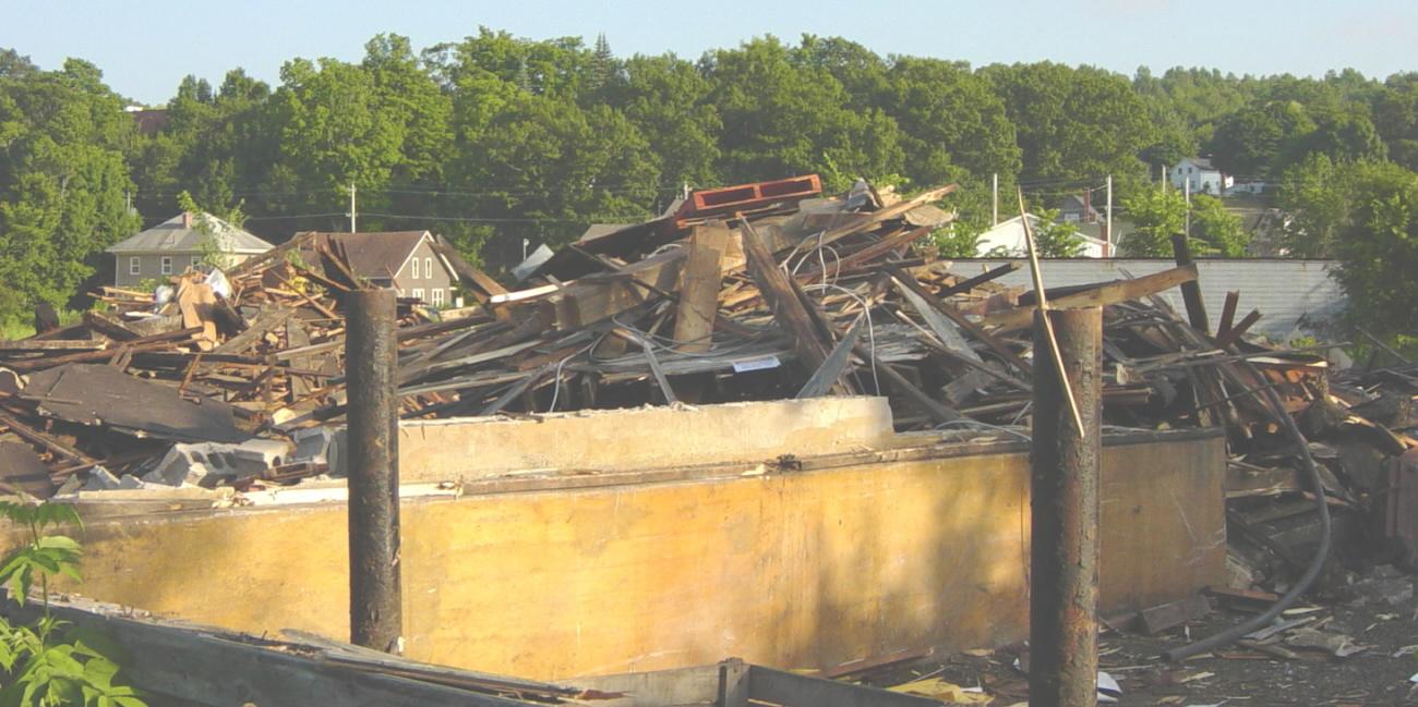 Demolition of the Railway Roundhouse at Kentville, Nova Scotia