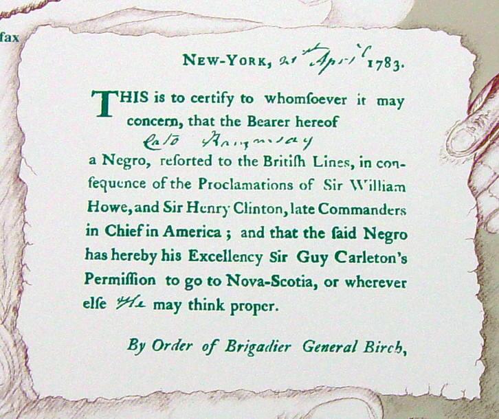 Black Loyalists Memorial, Birchtown